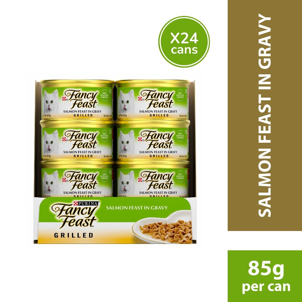 PURINA Fancy Feast Grilled Salmon Feast in Gravy Wet Cat Food 24 x 85g Shopee Malaysia