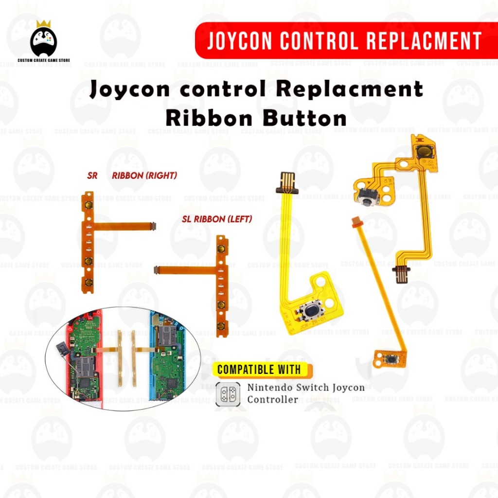 Nintendo Switch Joycon Switch Power Volume ZR ZL SL SR Ribbon Button ...