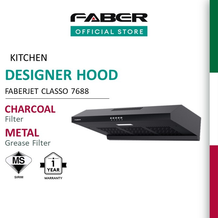 Faber Online Exclusive Designer Hood Faberjet Classo 7688 Slim Cooker