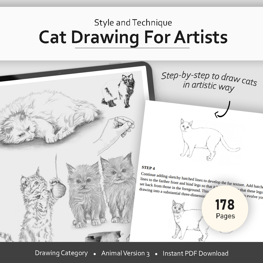 [ PDF ] Drawing - Guides to Draw Cat for Artists | Shopee Malaysia