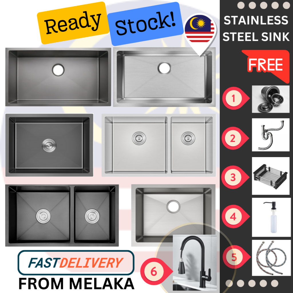 FREE DELIVERY Sinki dapur sinki stainless steel singki dapur kitchen