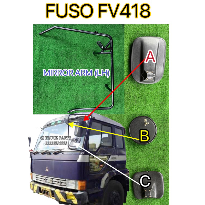 FUSO MITSUBISHI FV415 FV515 SIDE MIRROR ARM CERMIN BRACKET LORRY ...
