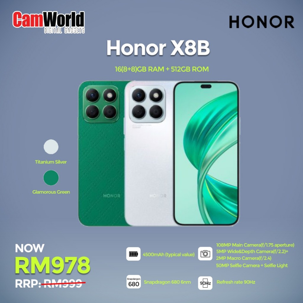 Honor X8B (8+8GB/512GB) | Shopee Malaysia