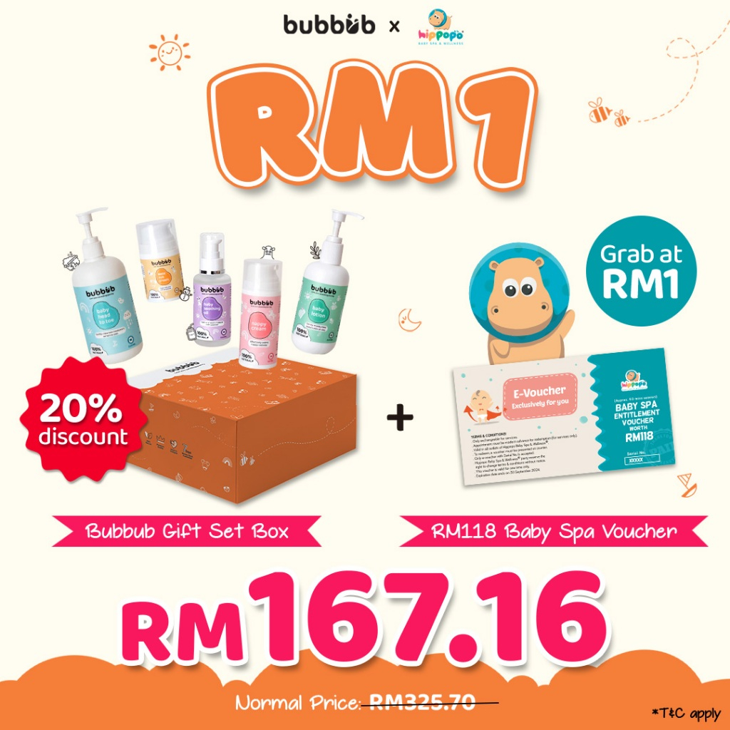 Bubbub Gift Set + RM1 Hippopo Baby Spa E-voucher | Shopee Malaysia