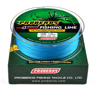 Proberos 100M PE Braided 4 Stands Fishing Line Benang Pancing Ikan  Superline Strong PE Braided Fishing Tali Pancing