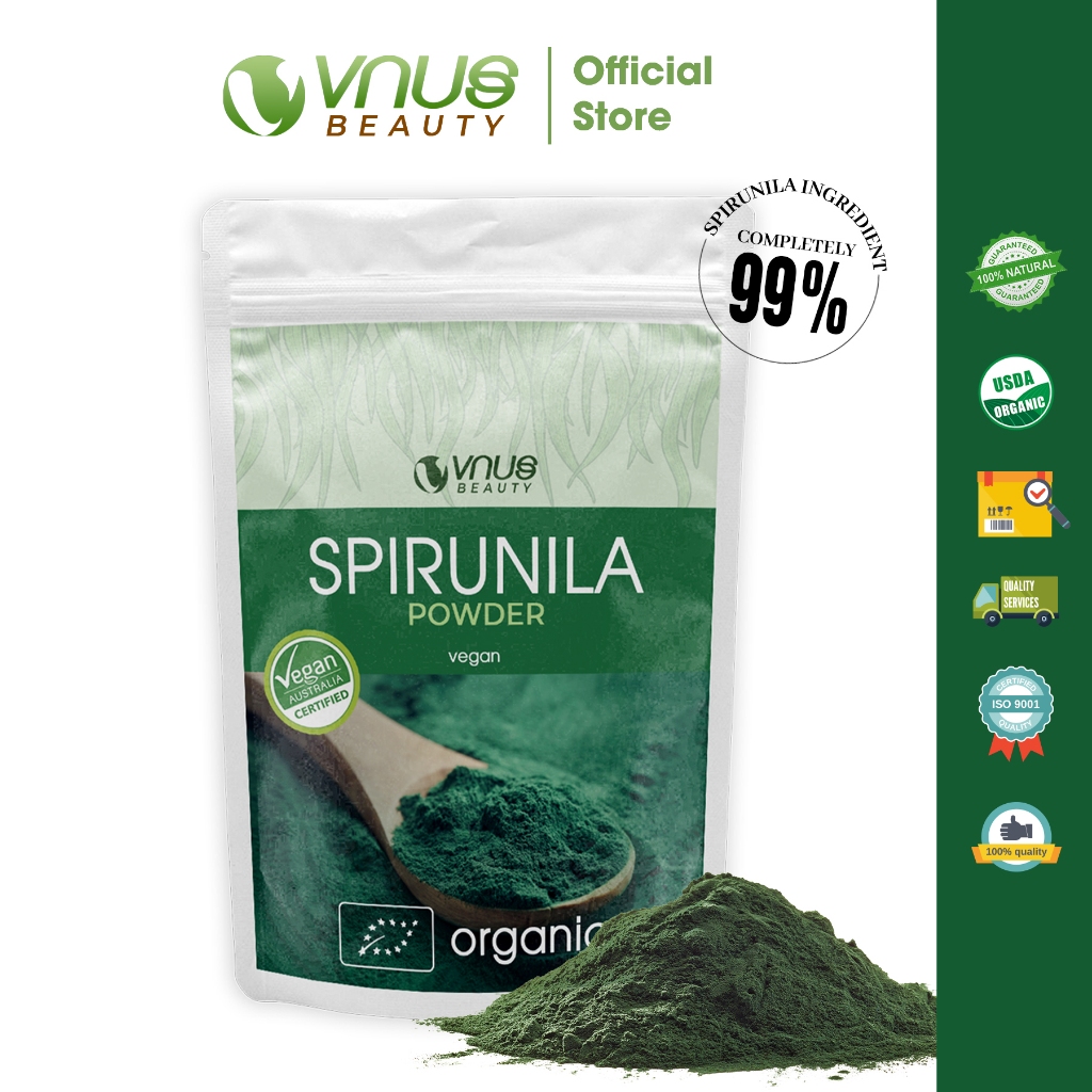 Premium Spirulina Powder 螺旋藻粉 纯正 Green Superfood Detox Juice Food Grade ...