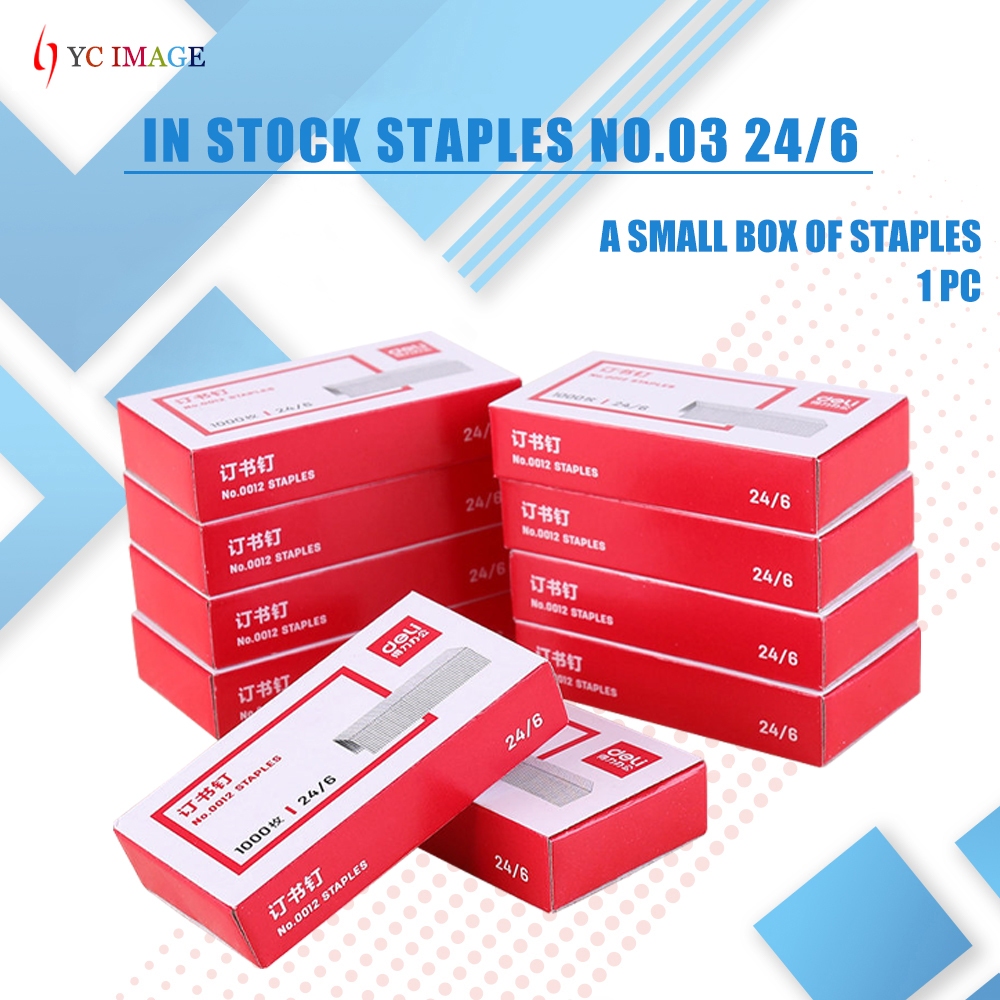 Original 1PC Staples No.03 24/6 One Small Box School office supplies ...