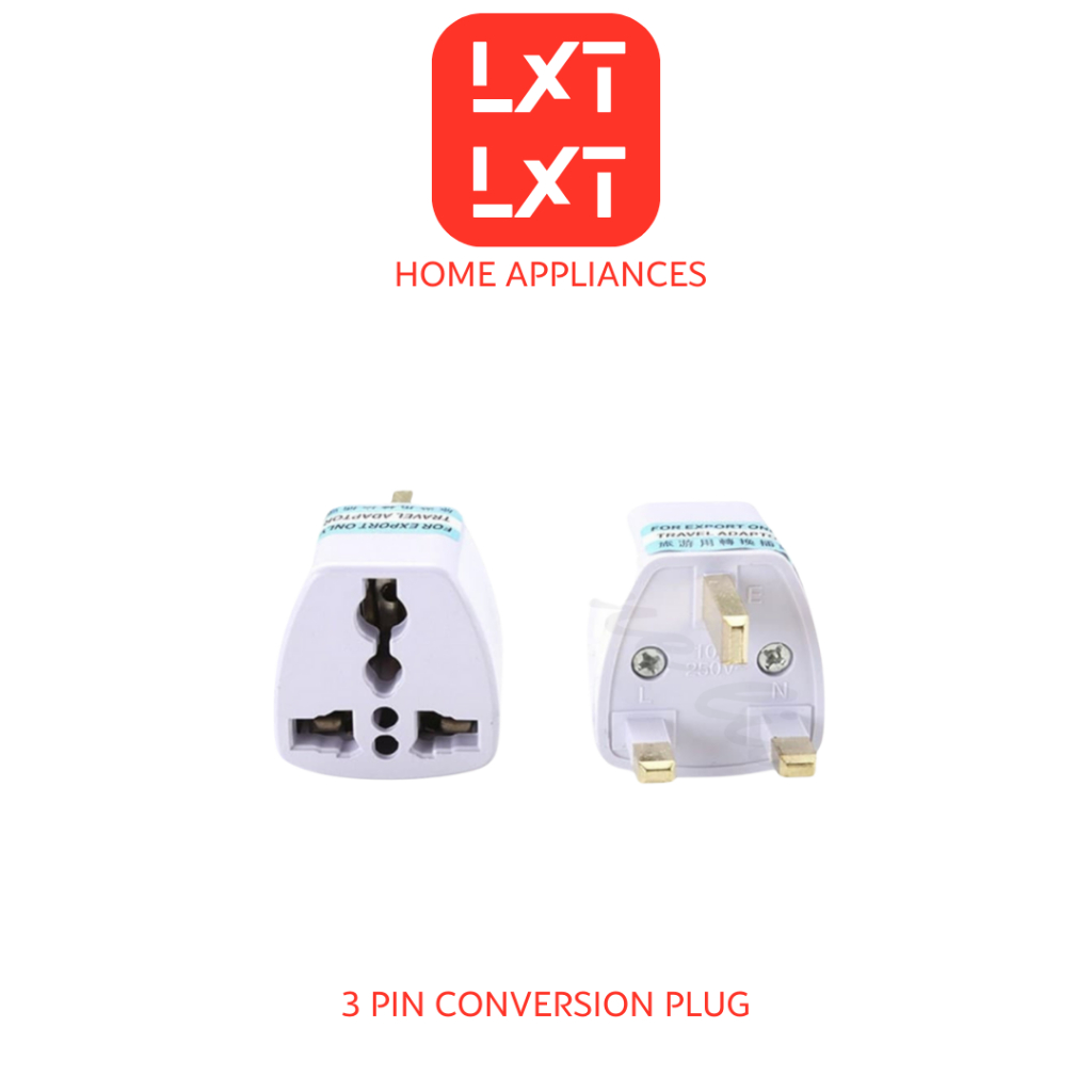 Ready Stock 3 Pin Conversion Plug Universal Adapter British Socket ...