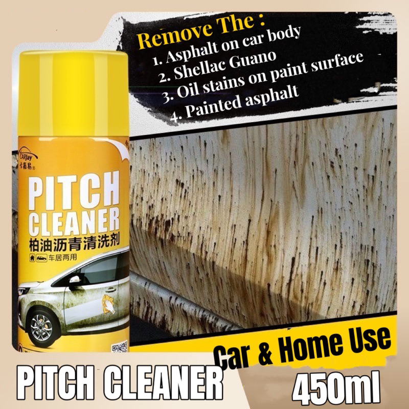Asphalt pitch cleaner does not damage car paint used for cars to remove