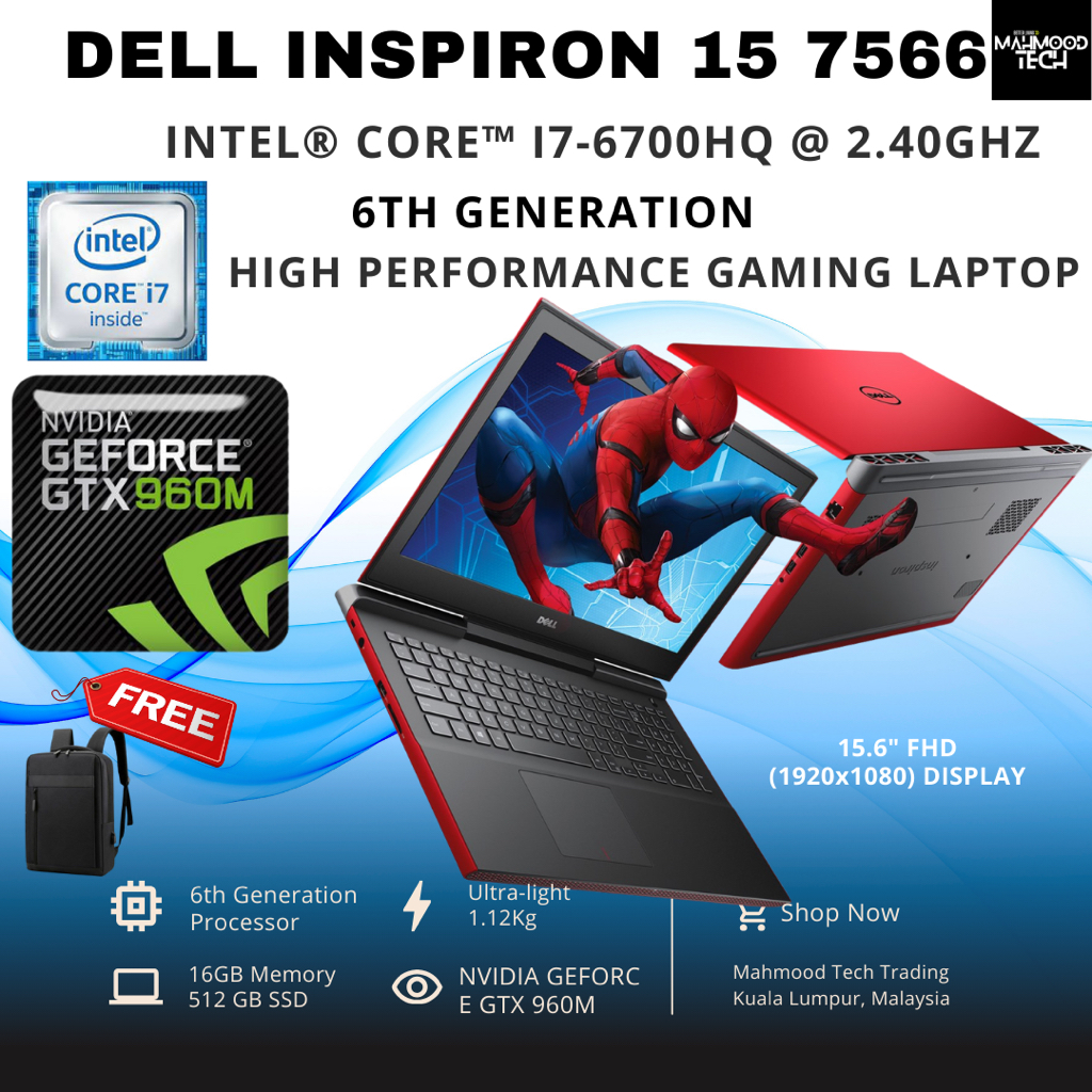 GAMING LAPTOP 🎁 DELL LATITUDE DELL, INSPIRON 7575, 7577, 7566,5480, 7000,  CORE I7, 32GB RAM ,1TB SSD , NIVIDIA GRAPHICS