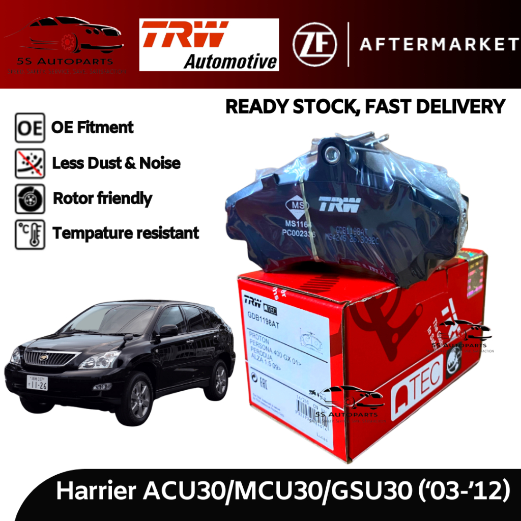 TRW Toyota Harrier ACU30/MCU30/GSU30 (2003-2012) Front (Depan) Brake ...