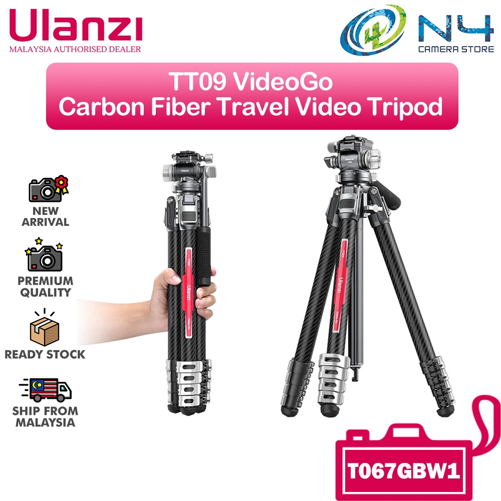 Ulanzi TT09 VideoGo Carbon Fiber Travel Video Tripod | Shopee Malaysia