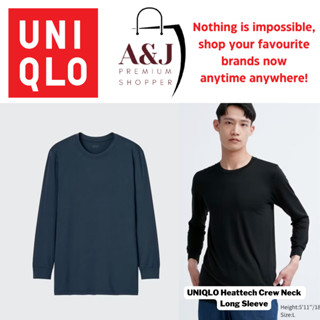 Men's Uniqlo Heat Tech Ultra Warm Navy Blue Long Sleeve Shirt