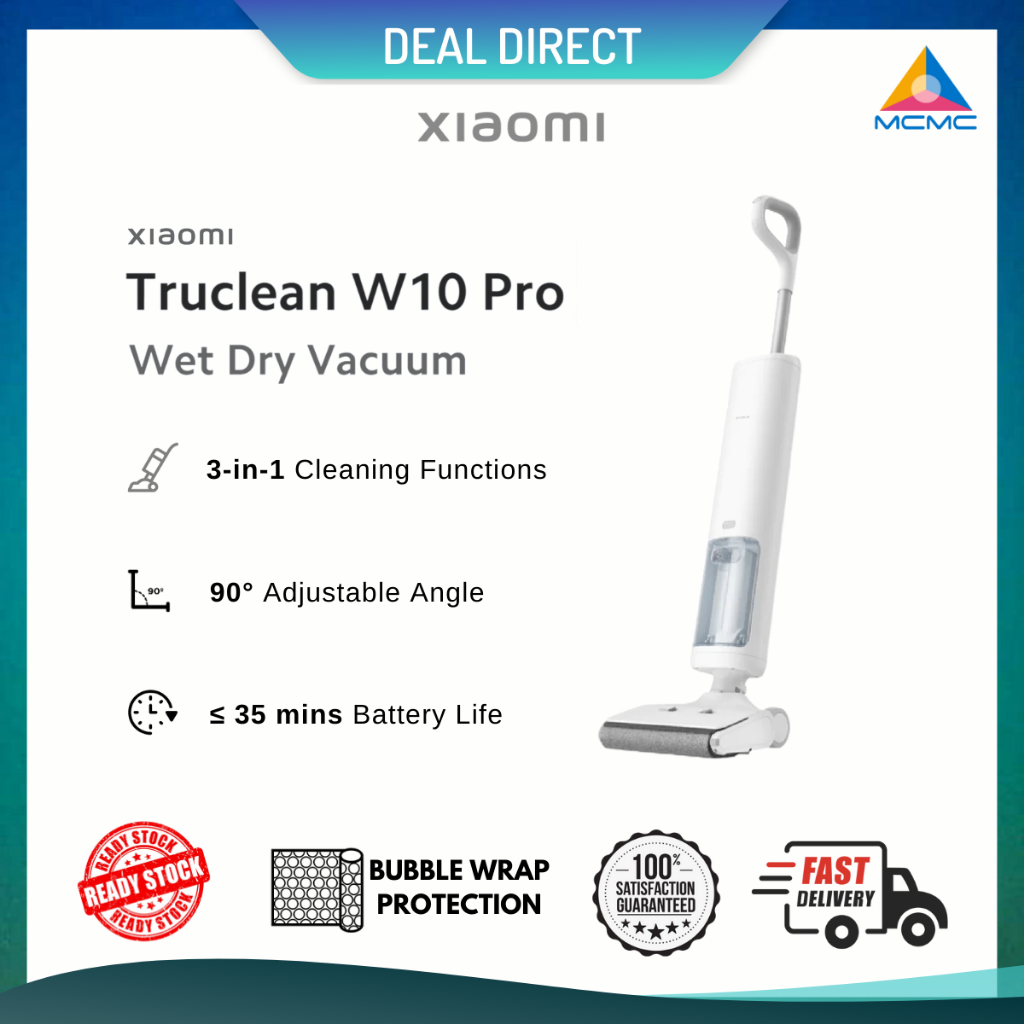 READY STOCK ] Xiaomi Truclean W10 Ultra / Pro Wet Dry Vacuum Cleaner  Cordless Mop & Wash