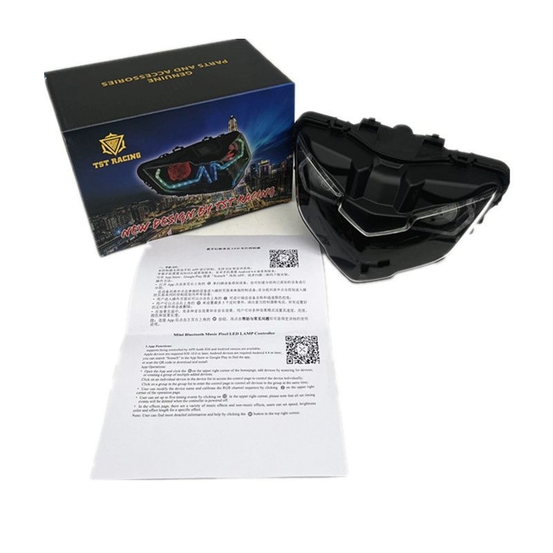 (Malaysia Ready Stock) Yamaha TST Racing RGB Headlamp Custom Naruto APP ...