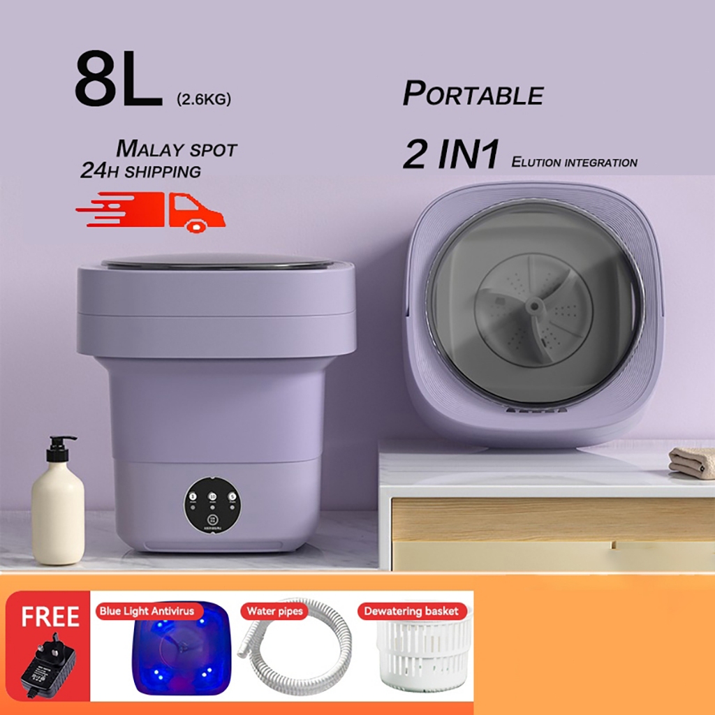 Folding Washing Machine For Clothes With Dryer Bucket Washing For Socks Underwear Mini Washing Machine With