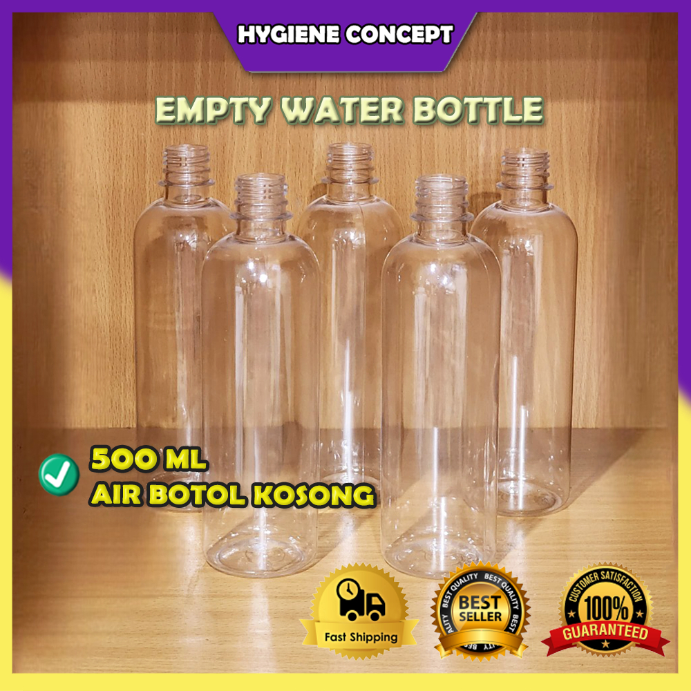 Empty Water Bottle 500ml / Air Botol Plastik Kosong / Empty Plastic ...