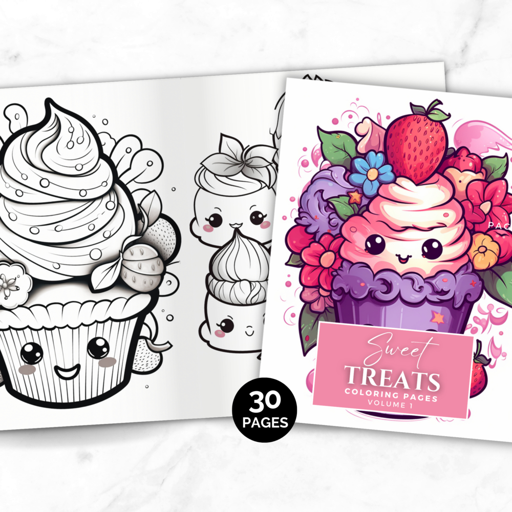 [PDF] Sweet Treats Coloring Pages - Vol 1 | Kids & Adult Coloring eBook ...