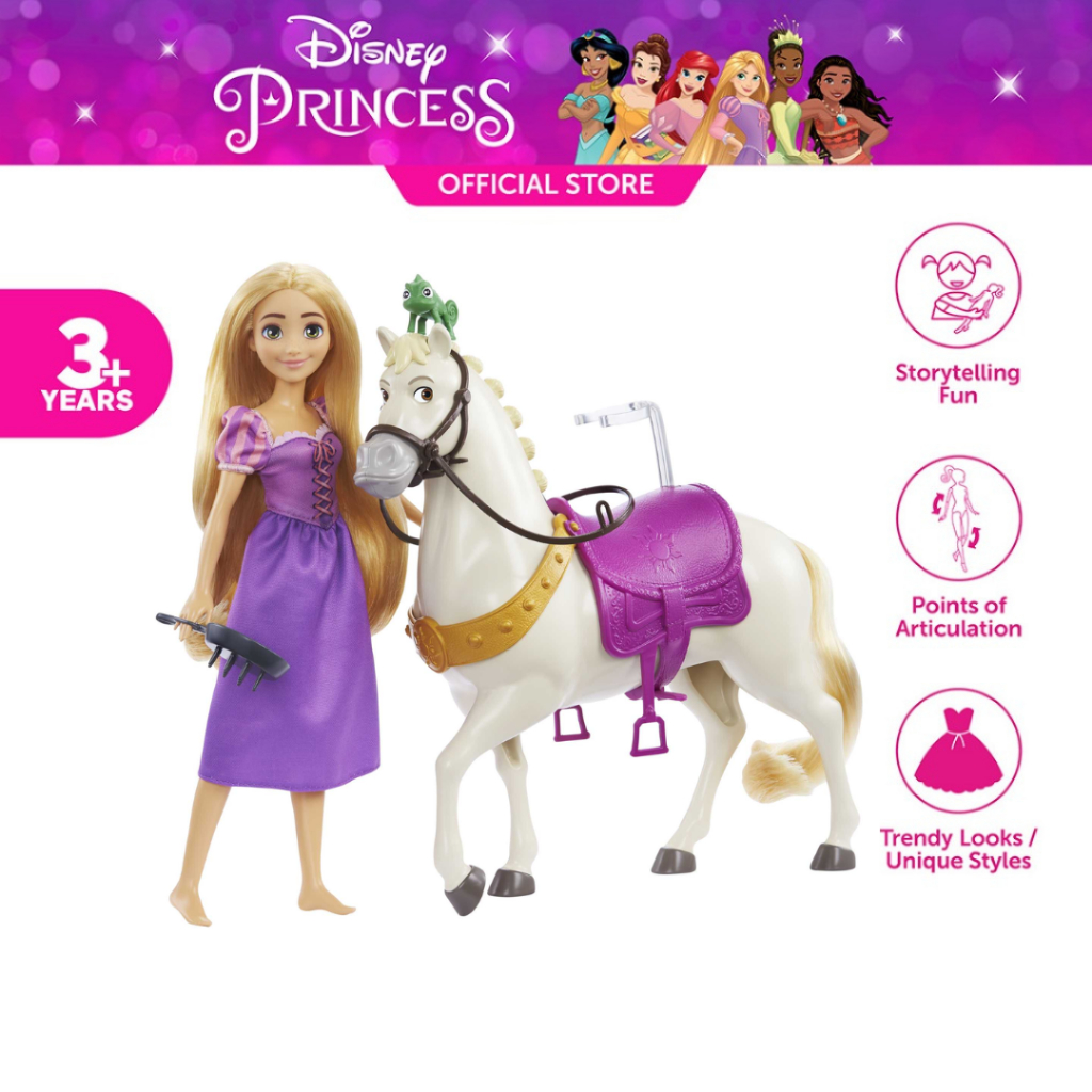 Disney Princess Rapunzel And Maximus Dolls HLW23 Shopee Malaysia