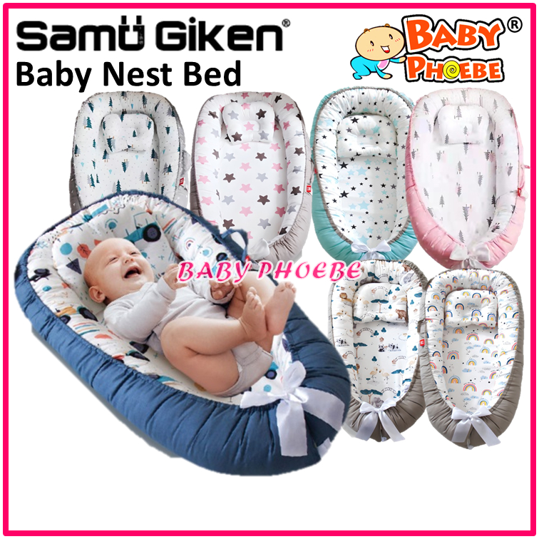 Samu Giken Baby Nest Bed With Pillow Portable Crib Travel Bed Infant Toddler Cotton Baby Mattres BC NEST 8853 Shopee Malaysia