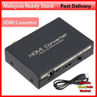 HDMI Audio Extractor Splitter 1080P HDMI to HDMI Audio Converter + Optical Toslink SPDIF + RCA LR Stereo