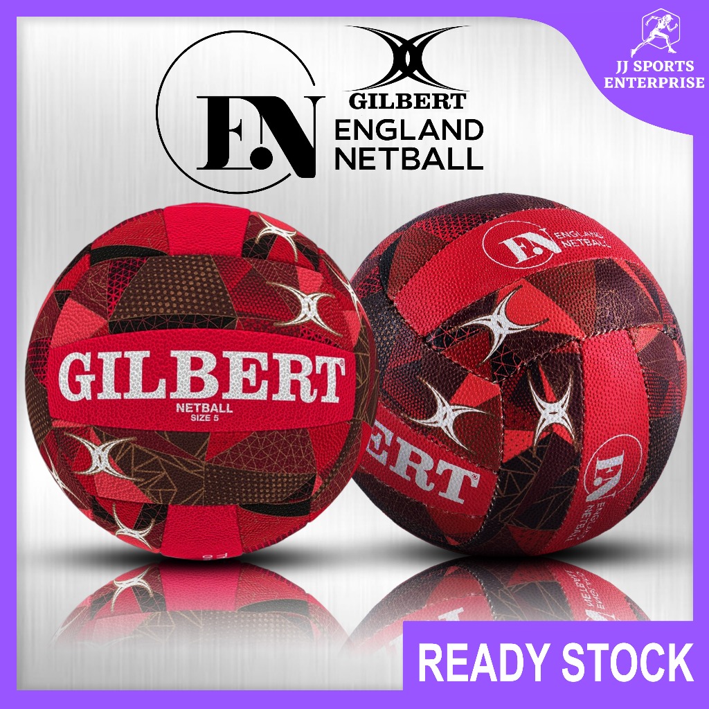 Gilbert Supporter Netball England (Size 5) Gilbert Netball Ball Bola ...