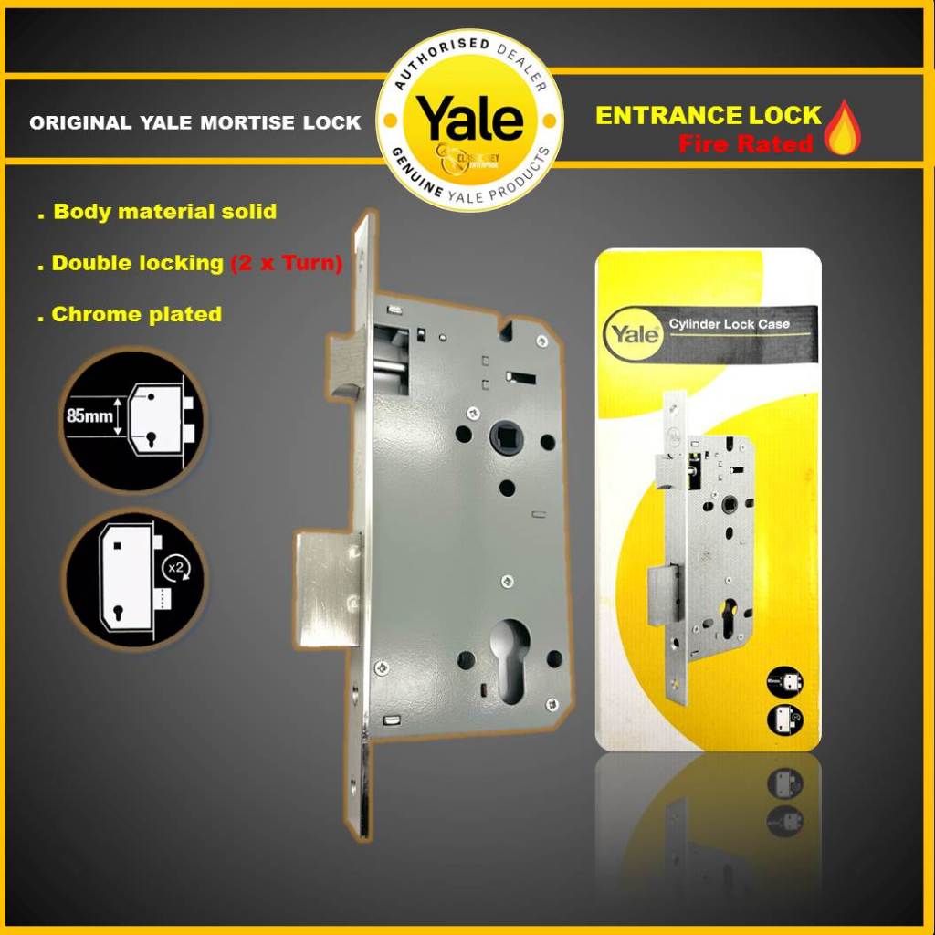 Yale Mortise Lock 60mm x 85mm Cylinder Lock Case Model YEM 6085 US15