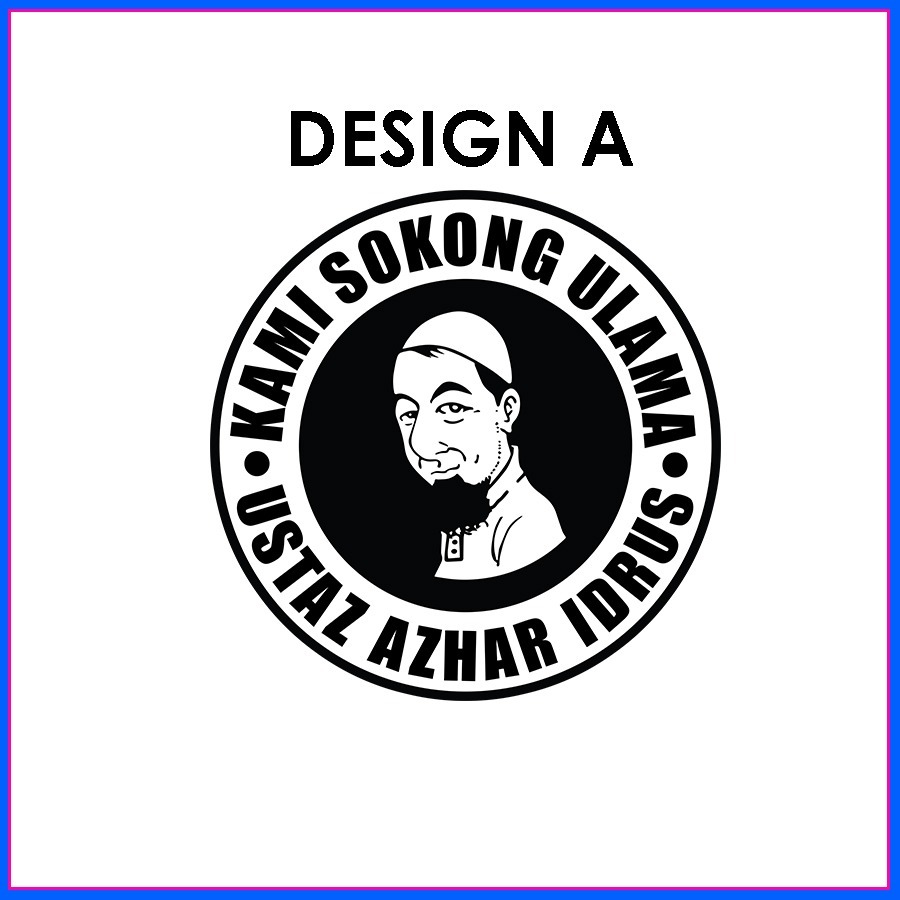 Sticker Ulama Ustaz Azhar Idrus UAI Kereta Bercetak Full Color Stiker ...
