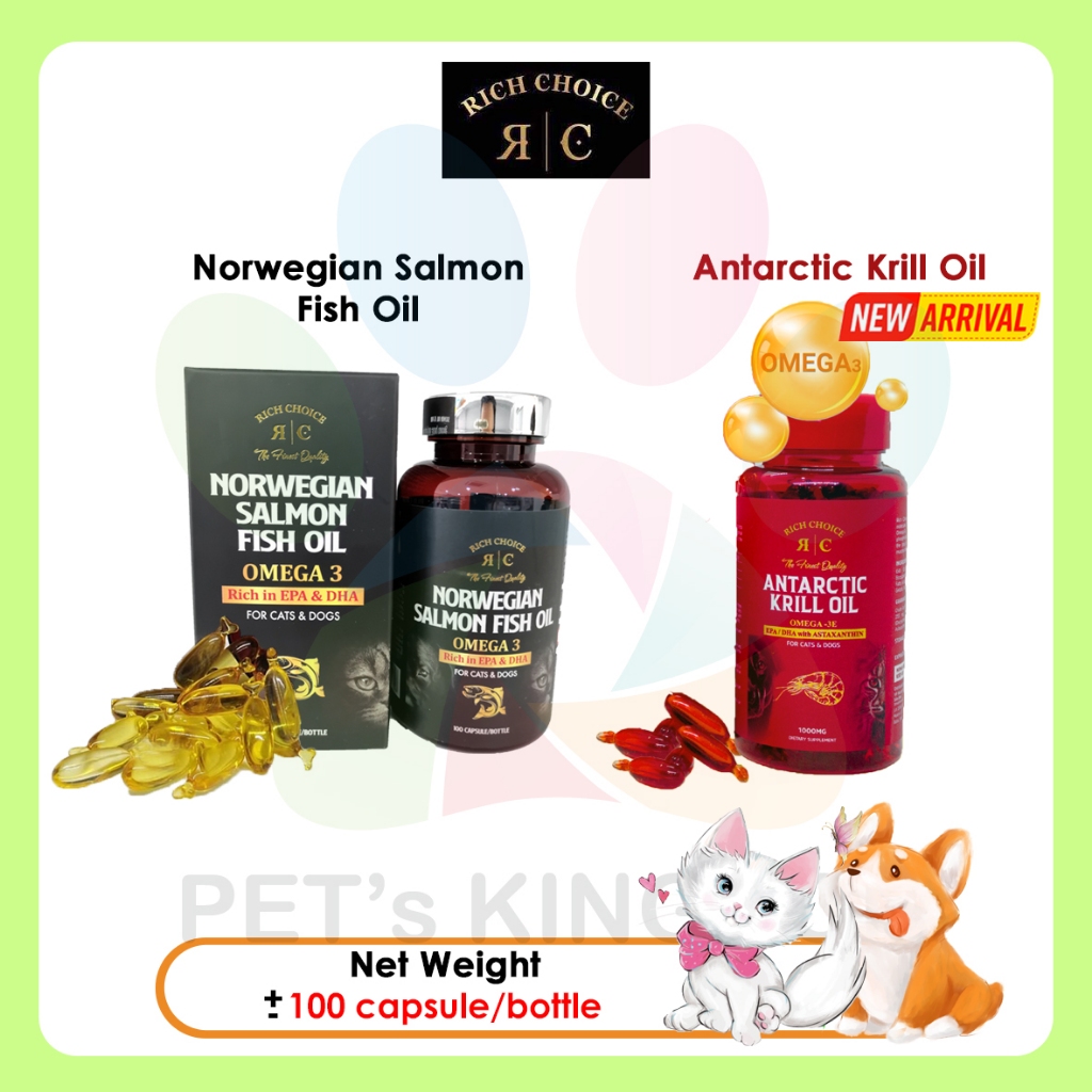 Rich Choice Holistic Norwegian Salmon Fish Oil/Antarctic Krill Oil {100