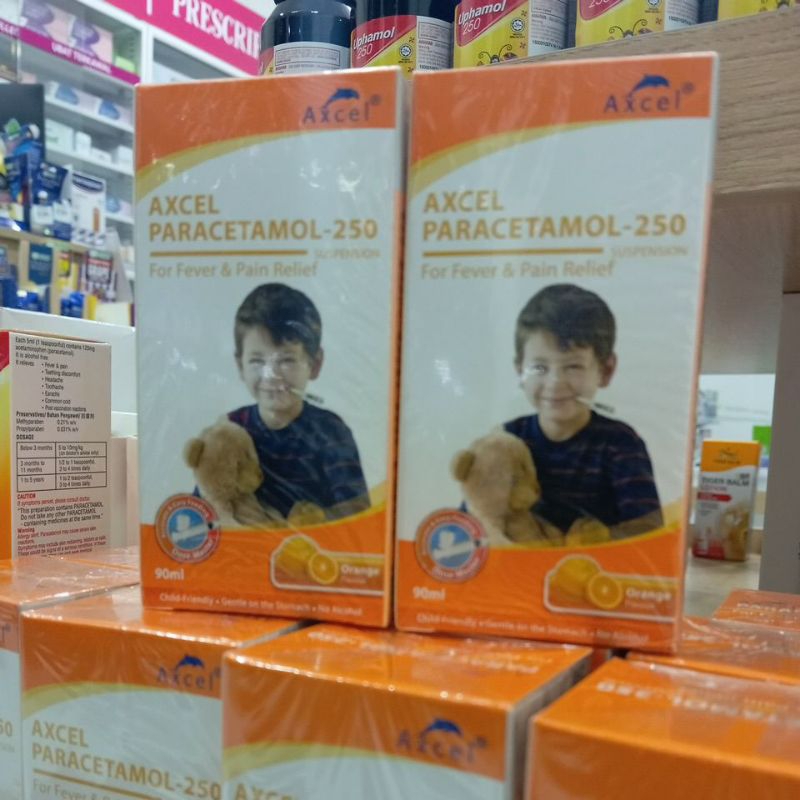 Buat demam budak axcel 250mg paracetamol 90ml | Shopee Malaysia