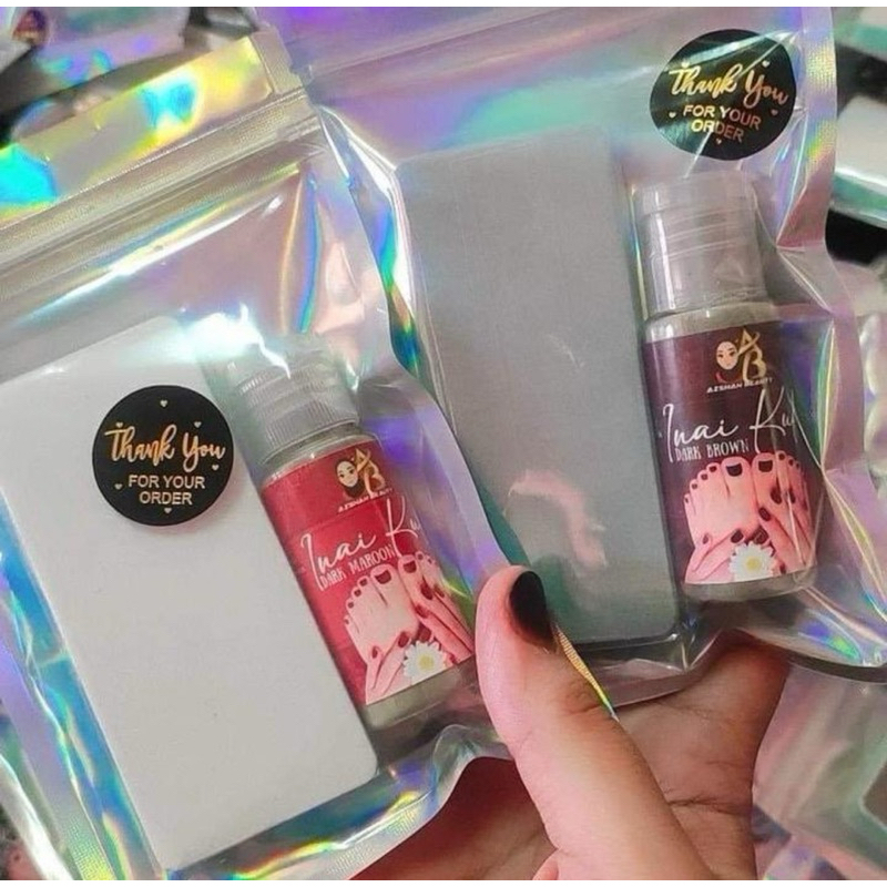 Inai kuku aisyah beauty Dark maroon | Shopee Malaysia