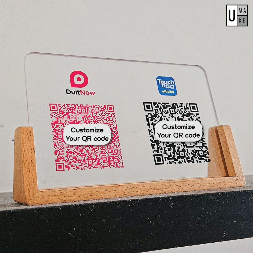 Ewallet QR Code Stand QR Pay Stand DuitNow TouchNgo QrPay Maybank