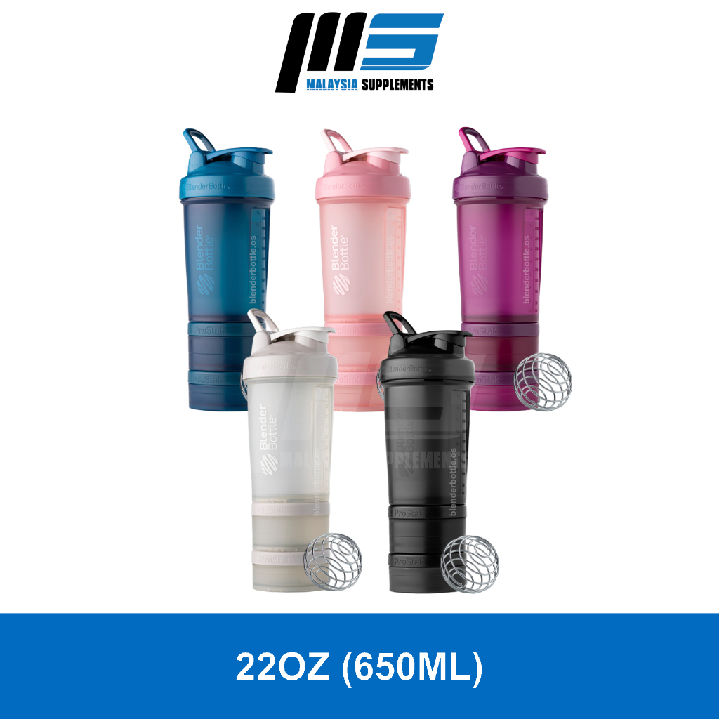 Blenderbottle Prostak 22oz | Protein Shakers | Carry Loop | Leak Proof ...