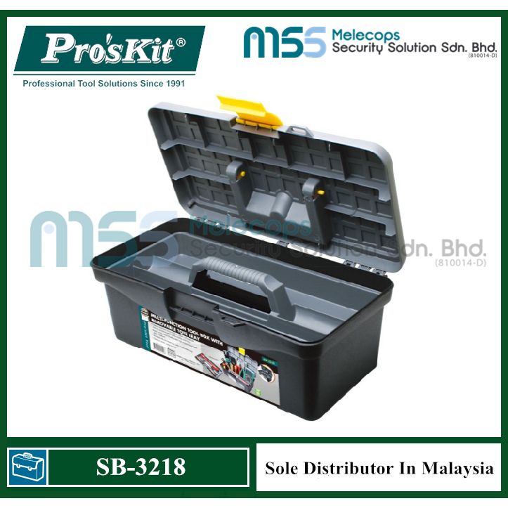 Pro'skit SB-3218 Multi-Function Tool Box With Removable Tote Tray ...