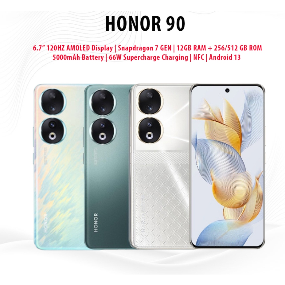 Honor 90 5G ,12GB RAM 256GB ROM - Original HONOR Malaysia | Shopee Malaysia