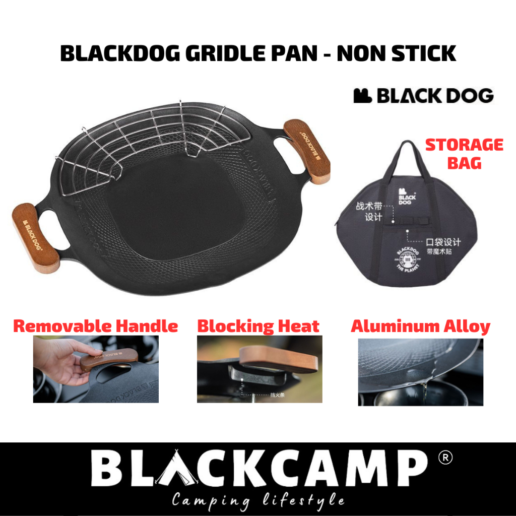 Blackdog Gridle Pan Non Stick Korea Style Grill Pan with Storage Bag ...