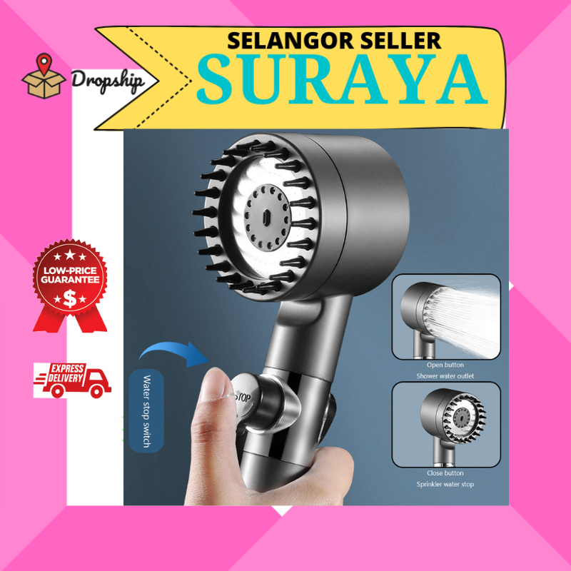 4 In 1 Massagable High Pressure Shower Head With Filter High Pressure 4 ...