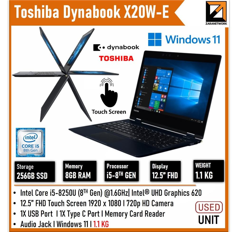 Toshiba x360 DynaBook Portege X20W-E 12.5