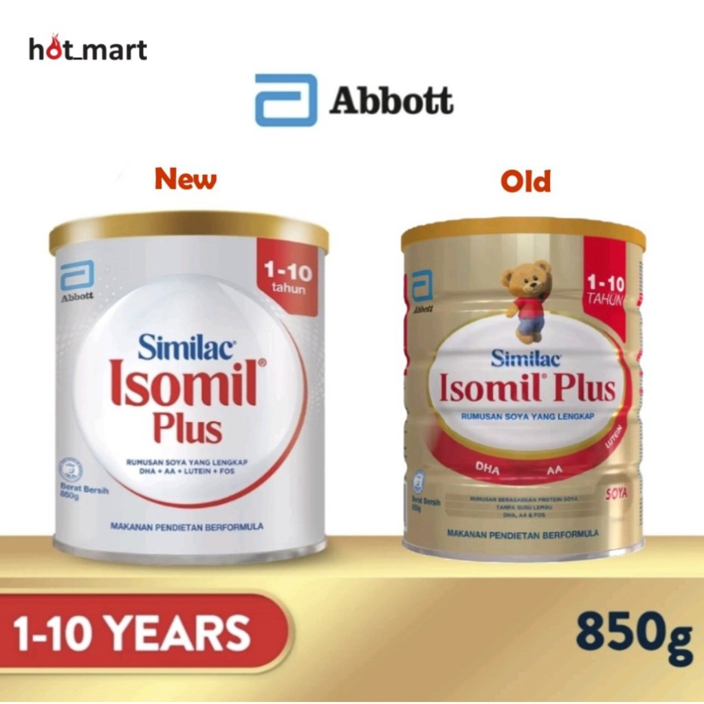 Isomil Plus Soy Lactose-Free Formula 850g Old/New Packaging Susu Soya ...