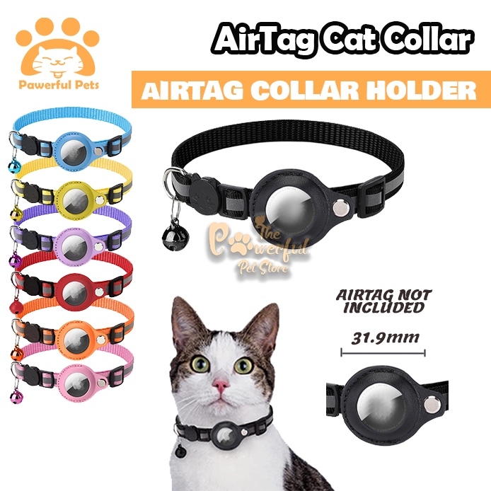 PAWERFUL Apple Air Tag Pet Collar Cover Silicone Band Cat Collars Anti