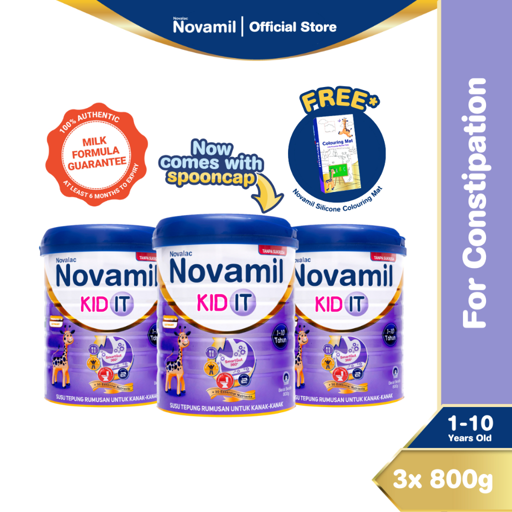 Novamil KID IT Growing Up Milk for Constipation Relief (800g x 3