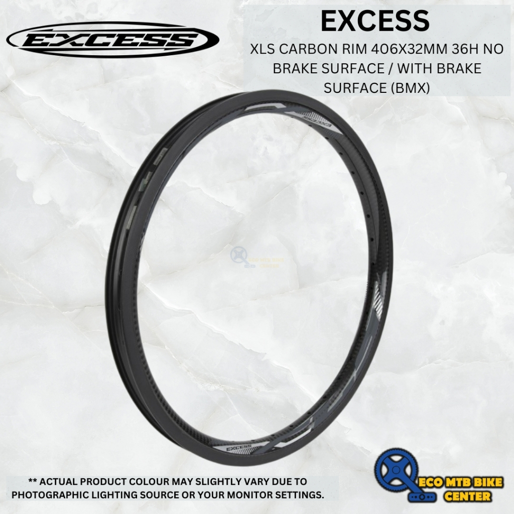 EXCESS XLS CARBON RIM 406X32MM 36H NO BRAKE SURFACE / WITH BRAKE ...