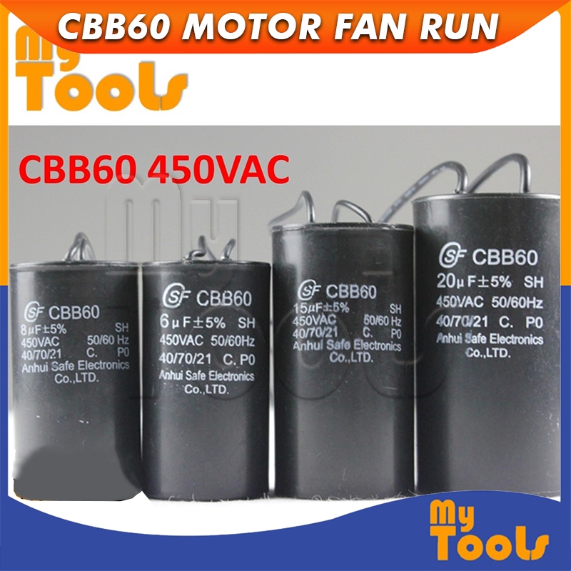 CBB60 Motor Fan Run Capacitor Condenser 450VAC 50/60Hz Shopee Malaysia