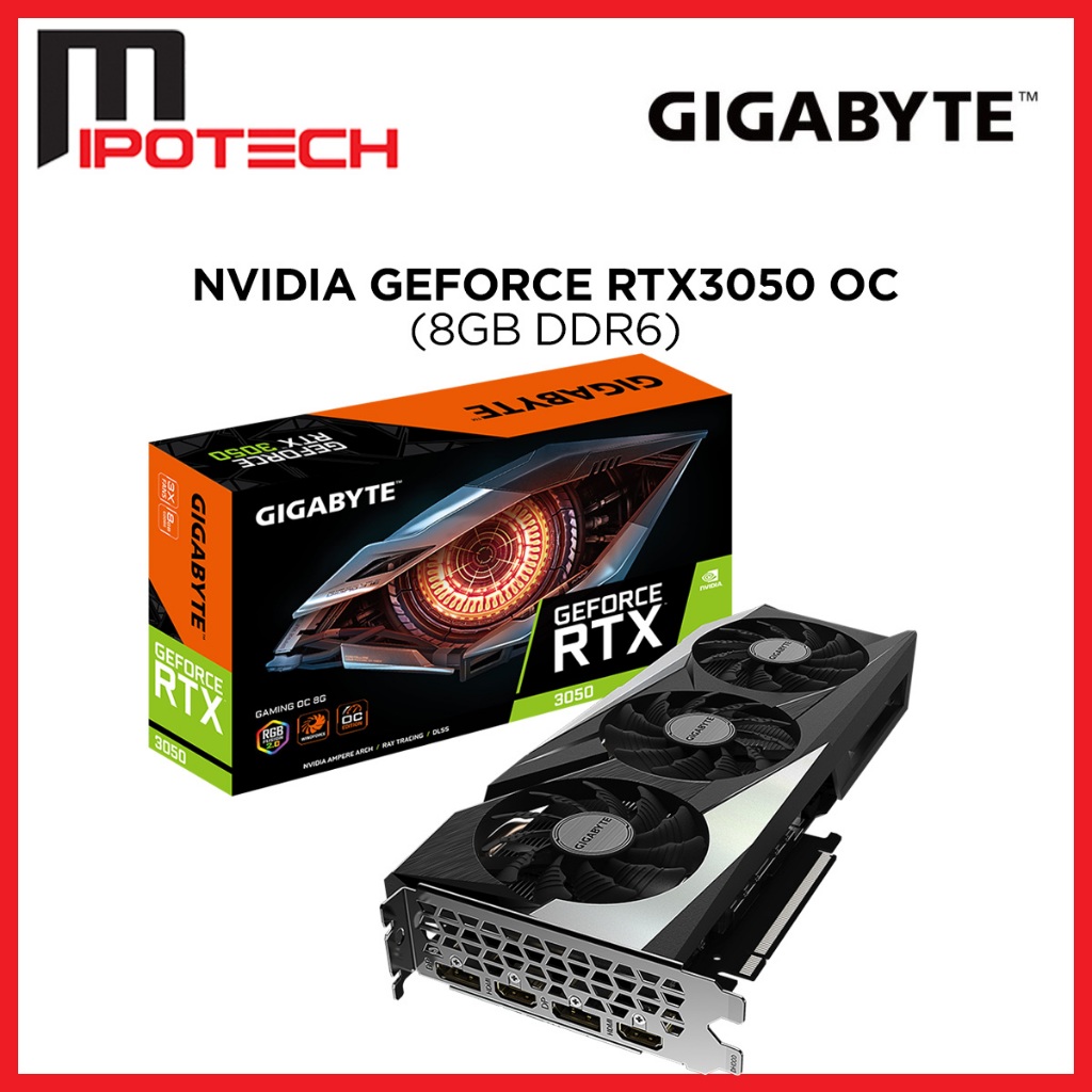 Gigabyte RTX 3050 GAMING OC 8GB GDDR6 Nvidia GeForce Graphic Card ...