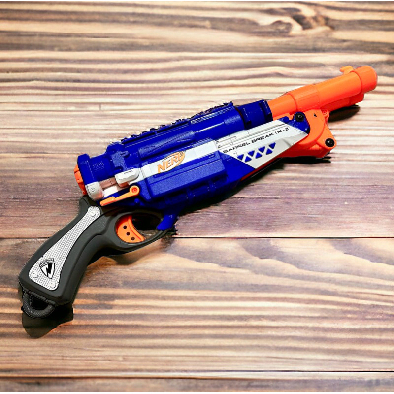 (serious) NERF USED n-strike barrel break iX-2 foam blaster | Shopee ...