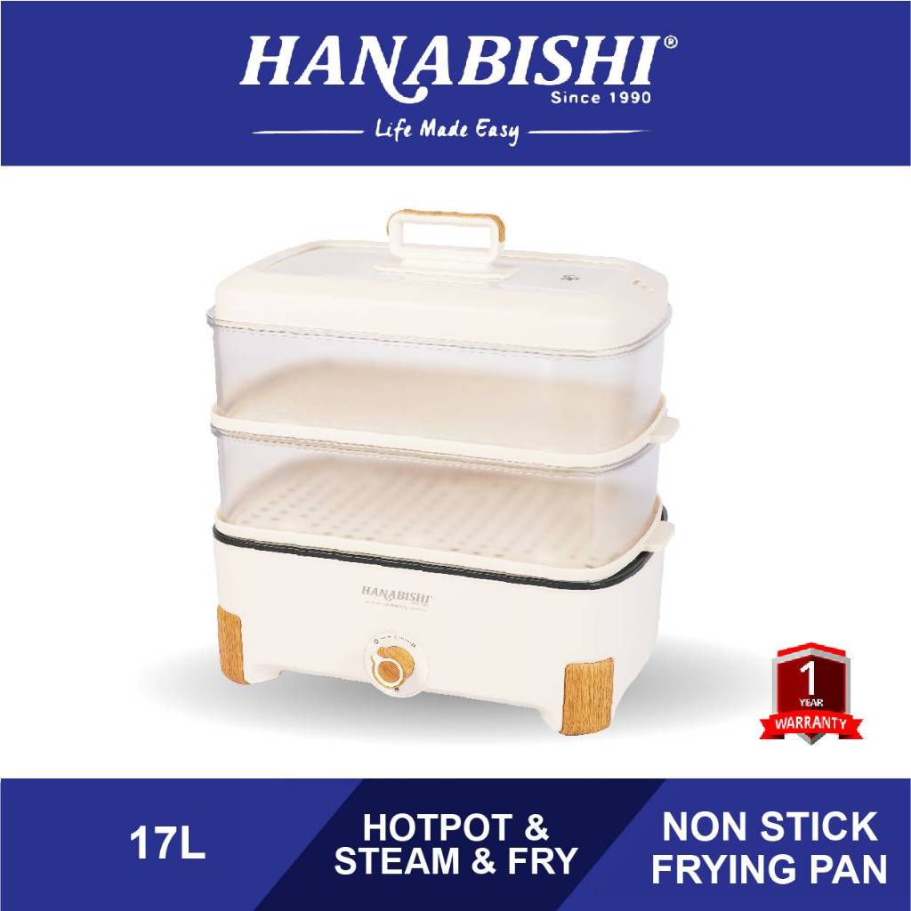 Hanabishi All in One 17L Multi Cooker + Steamer HA1882S Shopee Malaysia