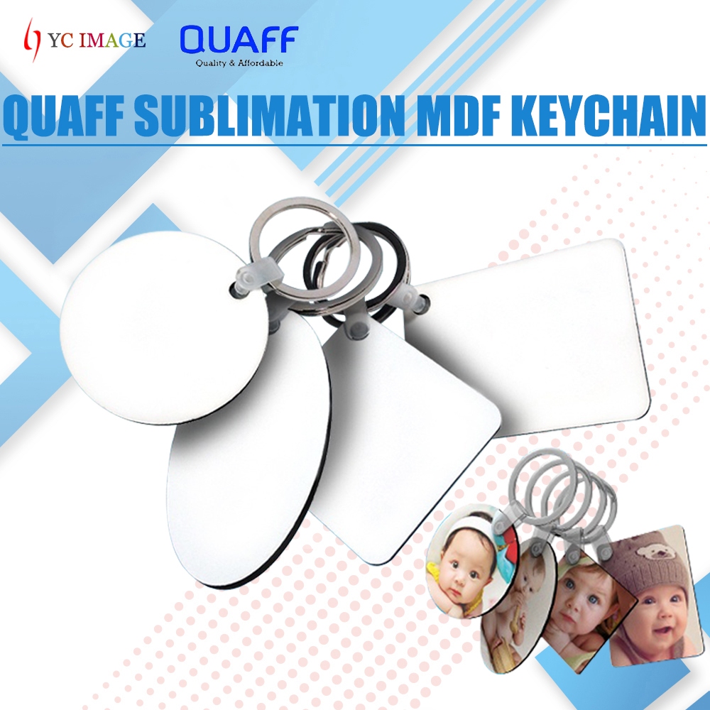 QUAFF 1PC Sublimation MDF Wood Keychain Logo nama picture [ Wholesale ...