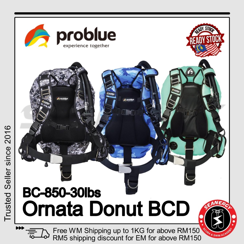 Problue Ornata BCD BC850 Donut BCD Scuba Diving Back Inflation BCD ...