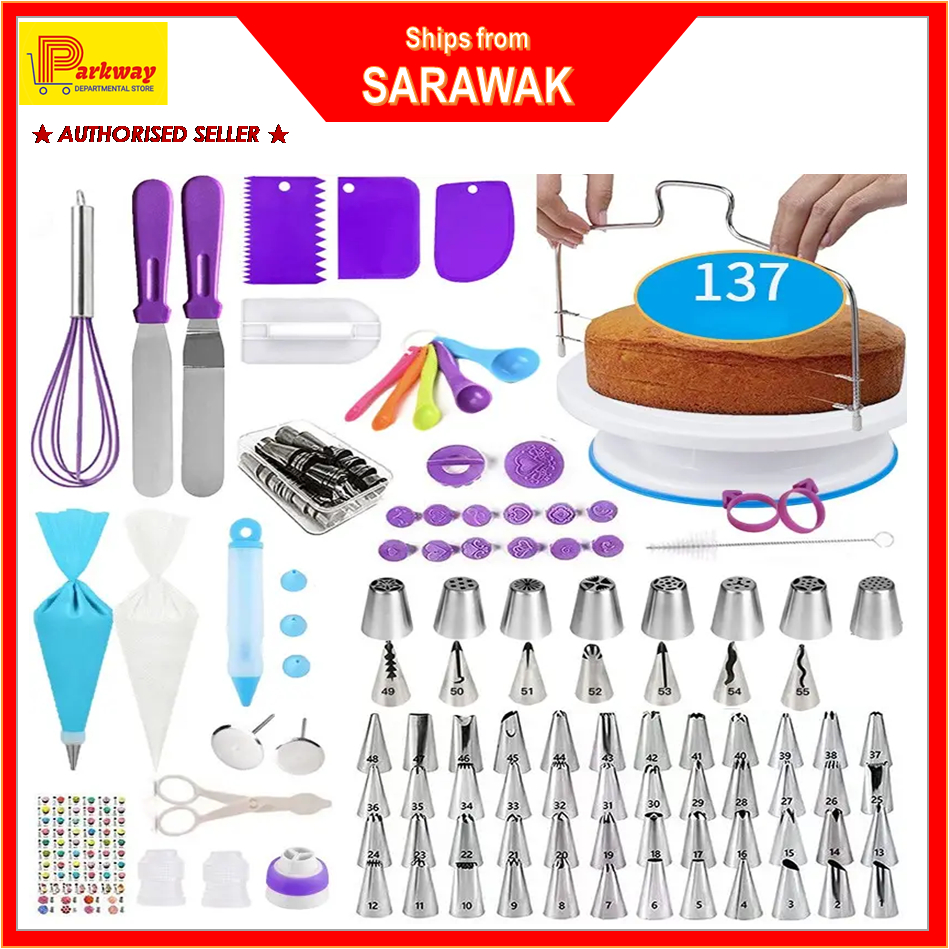 137pcs cake decorating mouth set piece set cream cake decoration baking ...