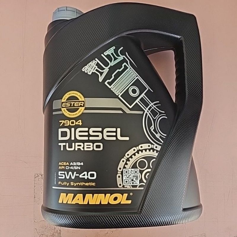 Mannol Diesel Turbo 5W40 Fully Synthetic 5 Liter Engine Oil | Shopee ...